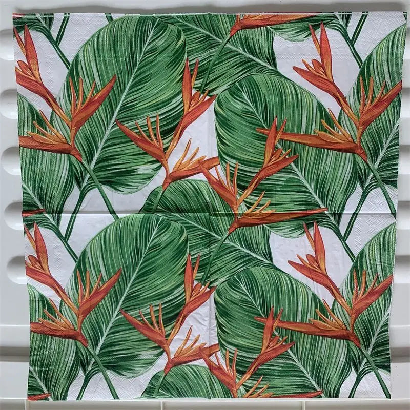 Decoupage-Servilletas de papel de flores, mariposas, 20 unidades