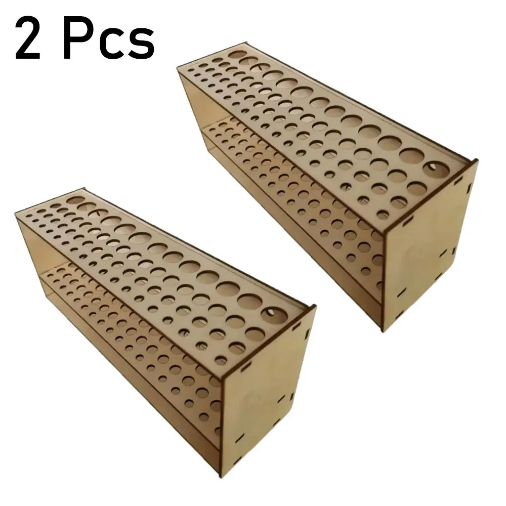 Soporte de Madera Premium para 67 Pinceles y lápices