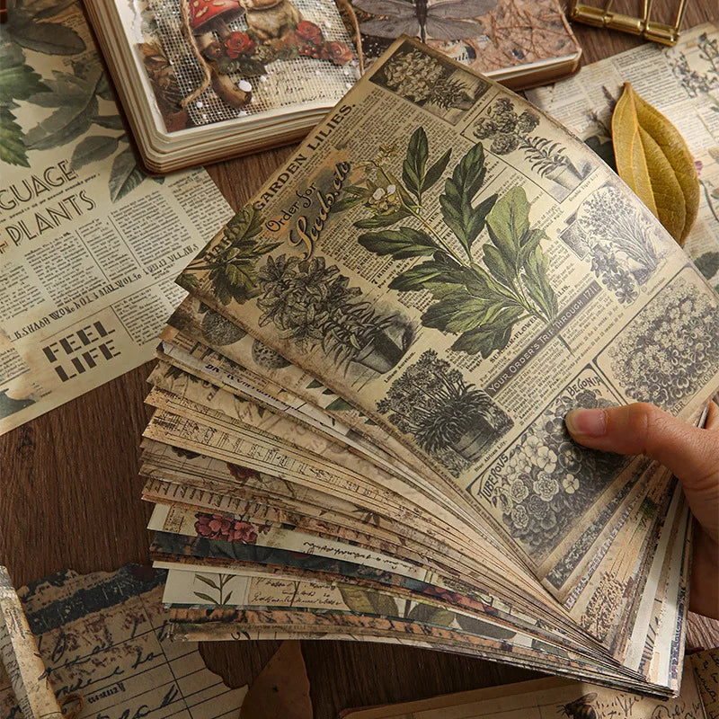 30 Uds. Planificador de papel Vintage, suministros artesanales