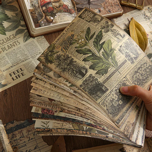30 Uds. Planificador de papel Vintage, suministros artesanales