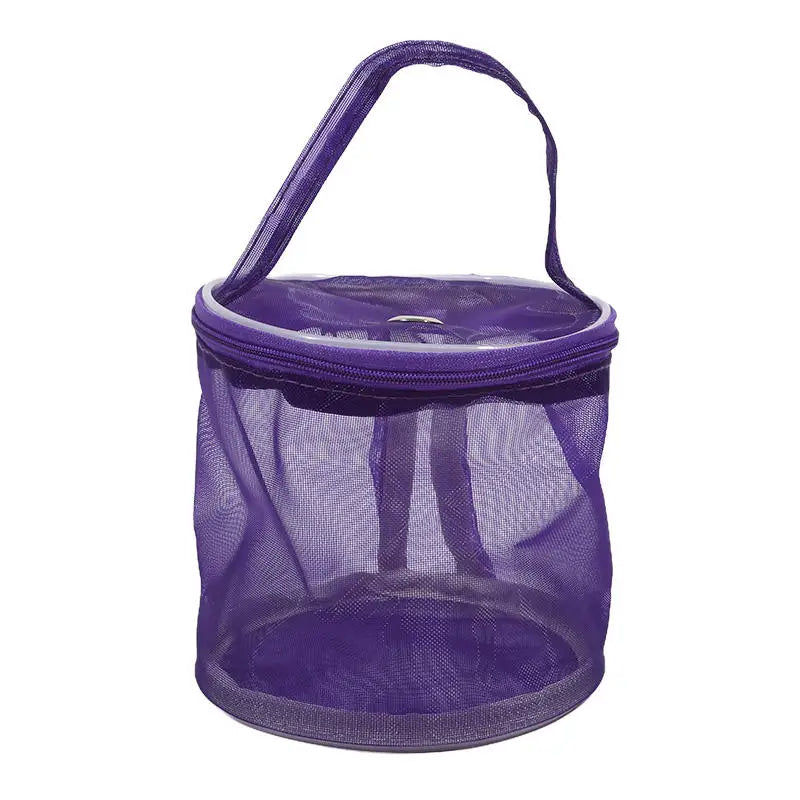 Bolsa de malla de almacenamiento de lana portátil