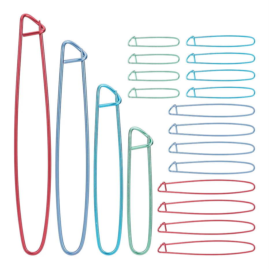 Ganchos de puntos para tejer, 4 tamaños de aluminio, 4 Uds.