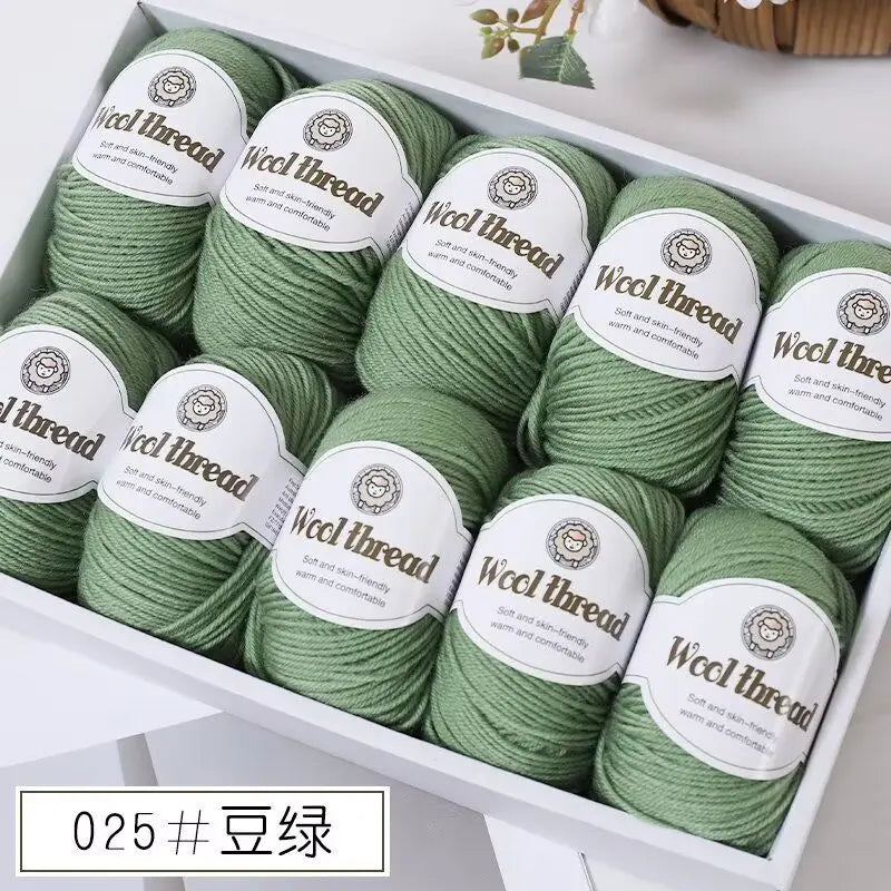 500 g/set (10 unidades de 50g) de  lana merino lisa