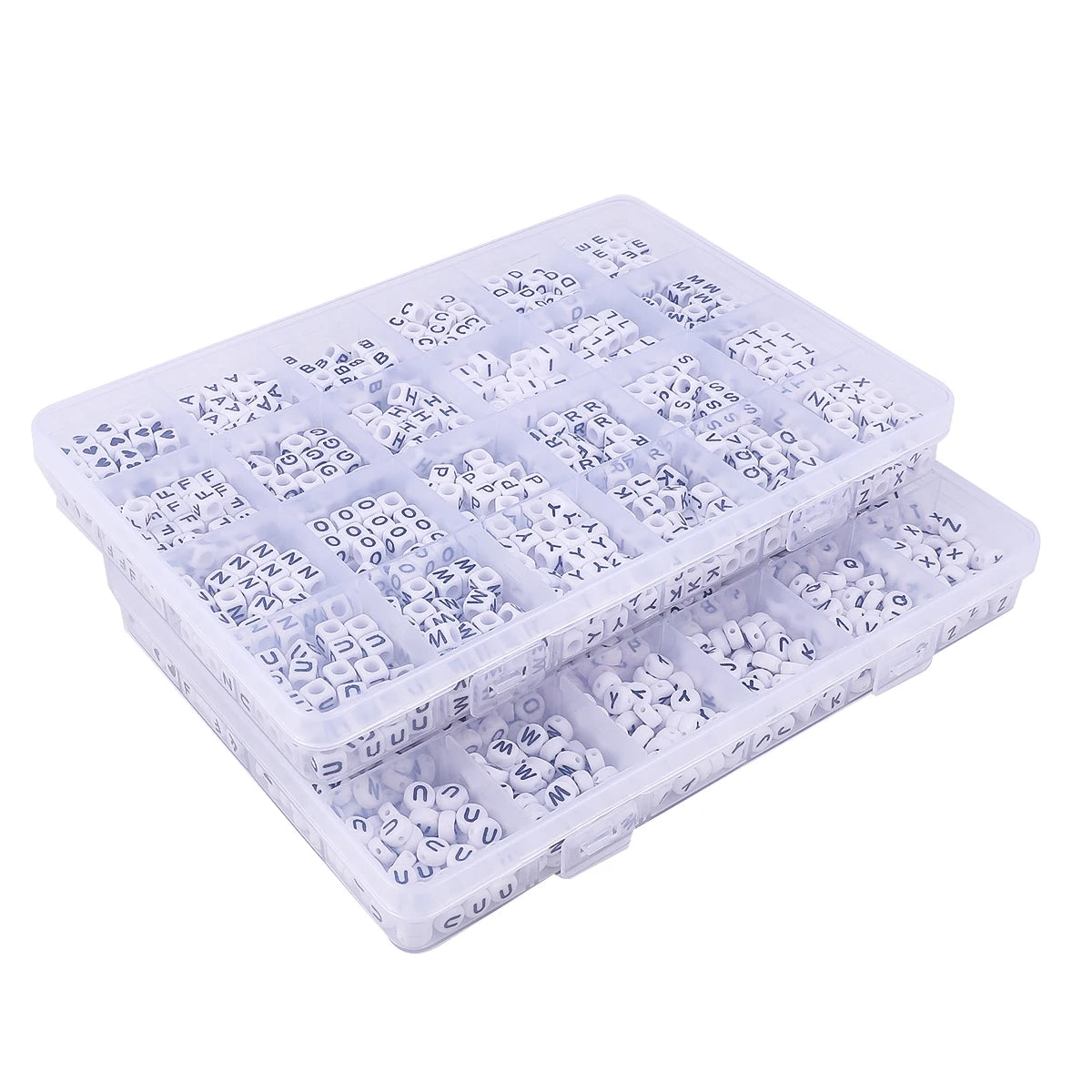 1120, 1200 1400 Uds. aprox. Cuentas acrílicas de 26 letras en forma de corazón, cuentas cuadradas, cuentas planas, material de joyería