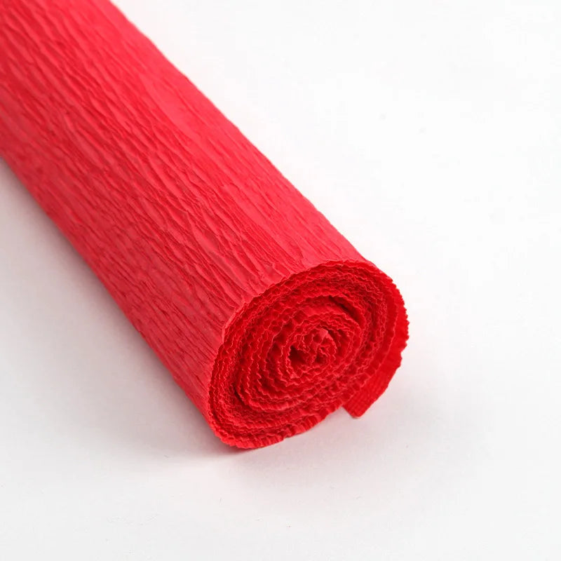 Rollo de papel crepé de colores de 50x250cm.