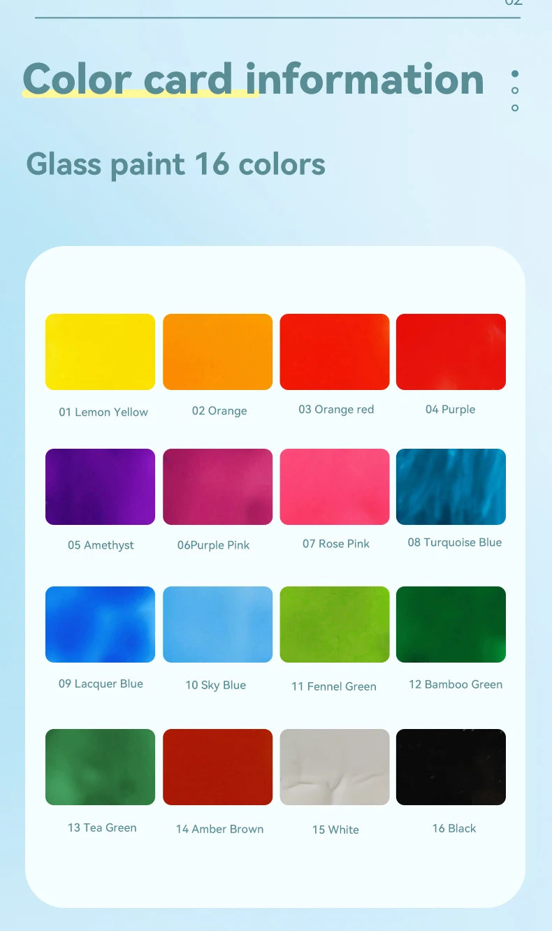 Pinturas acrílicas, pigmentos de vidrio impermeables de ricos colores, tubo para suministros de pintura, 20ml