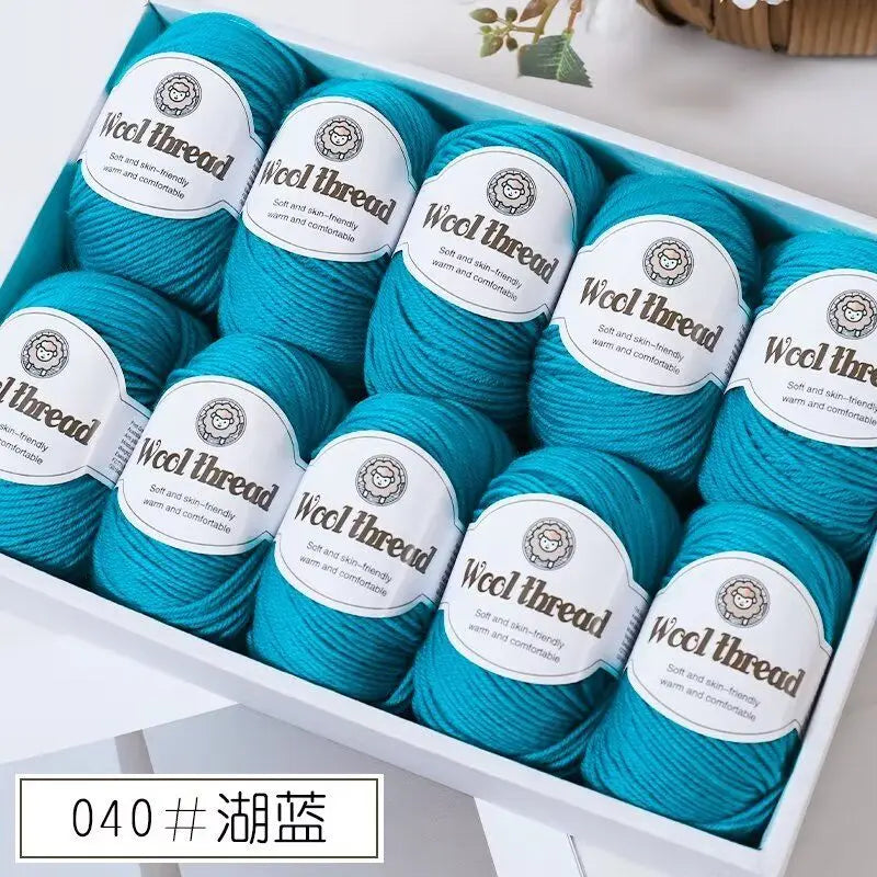 500 g/set (10 unidades de 50g) de  lana merino lisa