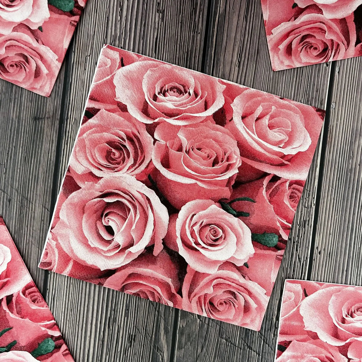 20 Servilletas Florales Coloridas Desechables, Decoupage