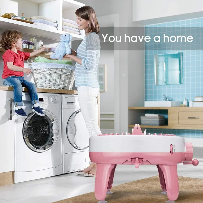 Máquina de telar de punto doble giratoria, de 40 agujas para adultos y niños