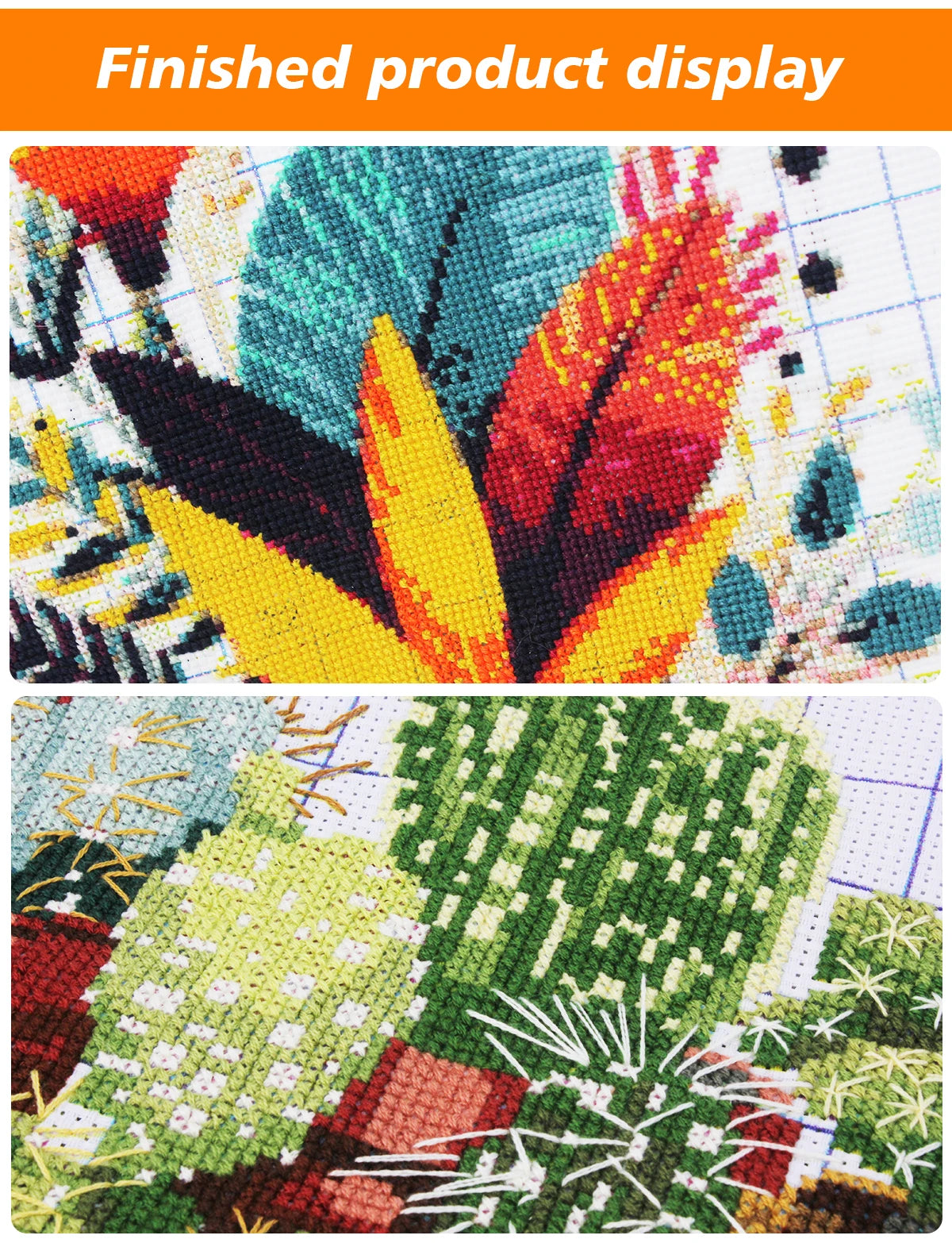 1 unidad 40X40cm/15,7X15,7 pulgadas, vista nocturna, kit de punto de cruz con estampado de 11CT/14CT