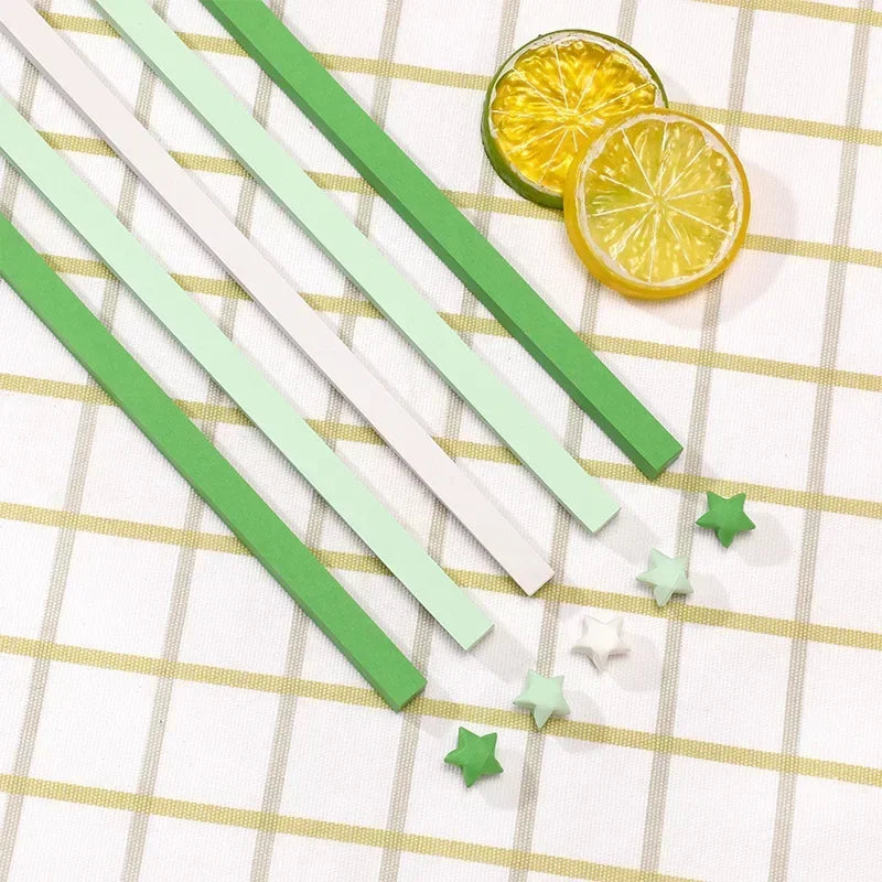 Surtido de papel de Origami de estrella de 540 hojas, estrella colorida de doble cara, manualidades plegables