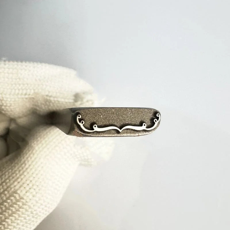 Sellos de joyería con patrón, de acero, troqueles de grabado para pulsera de oro y plata.