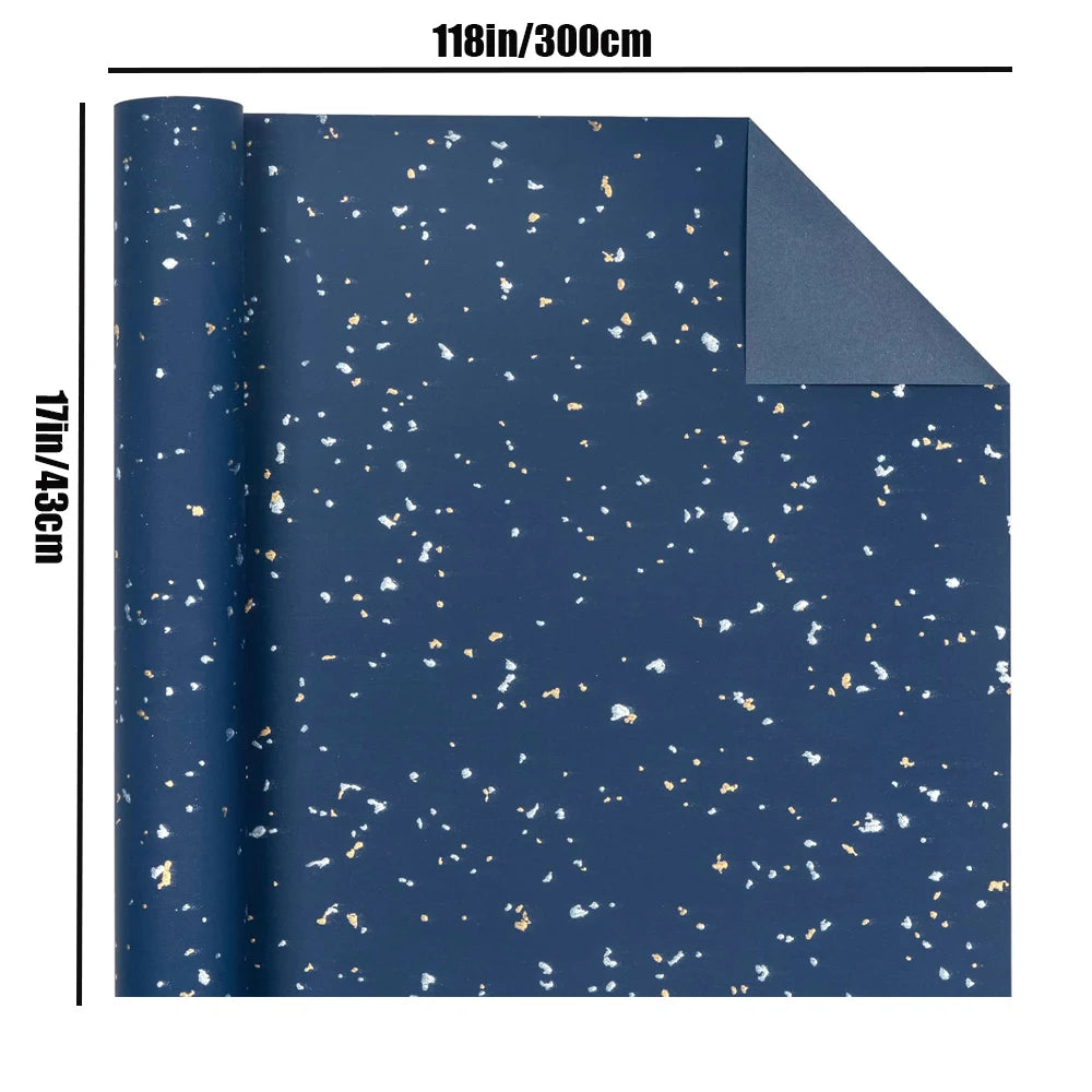 1 rollo de papel de regalo para fiesta de Navidad de 43 cm x 3,00 mts