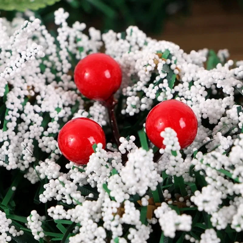 Bayas rojas para decoración de árbol de Navidad, 50/1000 piezas