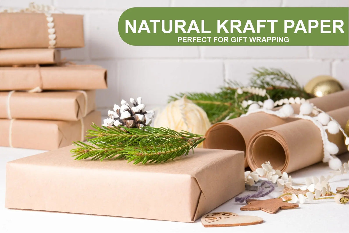 Rollo de papel kraft marrón para embalaje , dibujo y manualidades