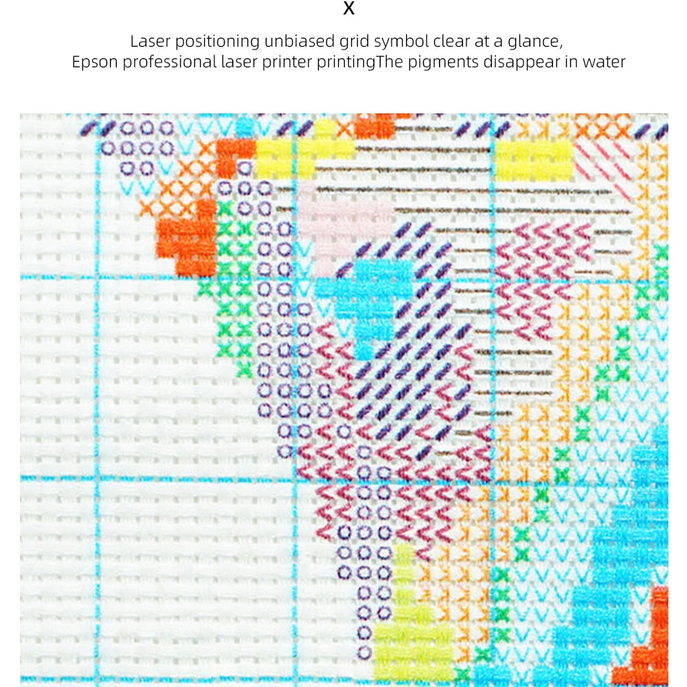 Kit completo de bordado de punto de cruz, preimpreso de noche estrellada, 11CT