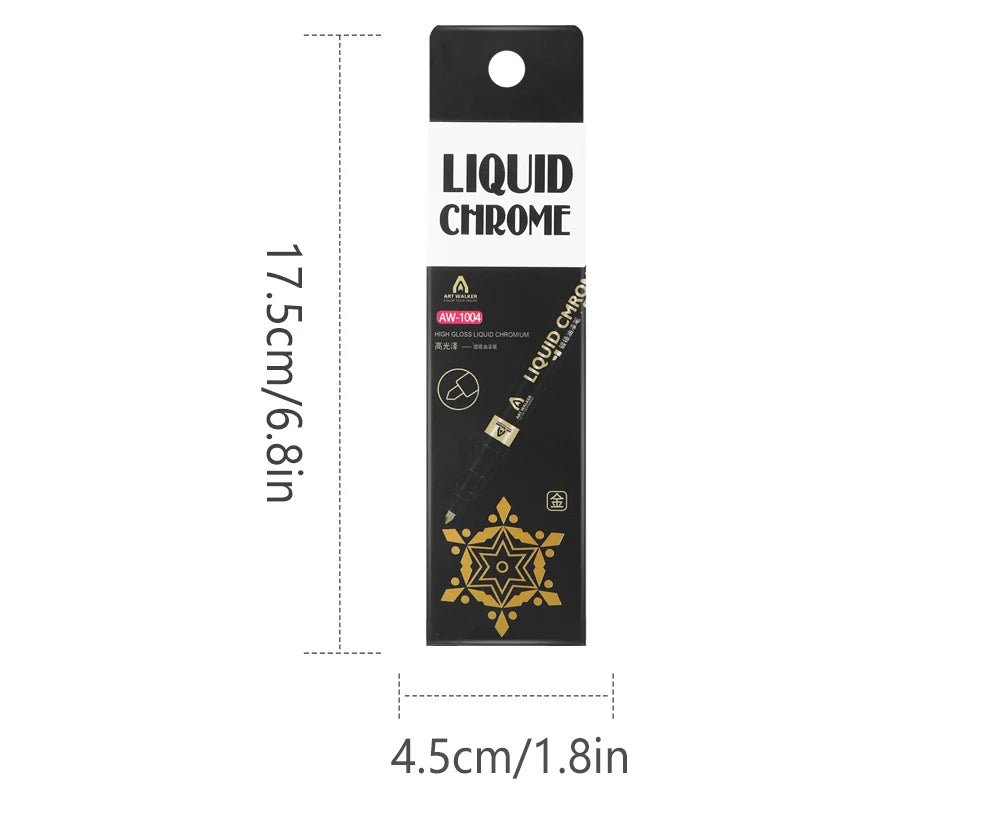 Rotulador de espejo cromado de 0,7mm, 1mm, 2mm, bolígrafo de pintura reflectante , marcador permanente de cobre dorado y plateado, 1 ud.