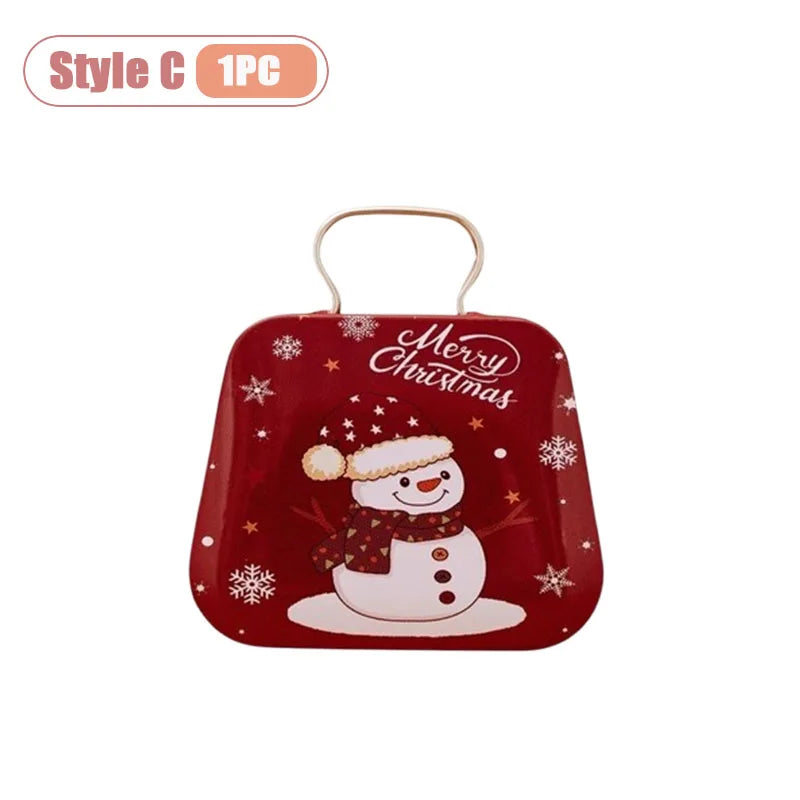Caja metálica decorativa para dulces, recuerdos etc., de Navidad