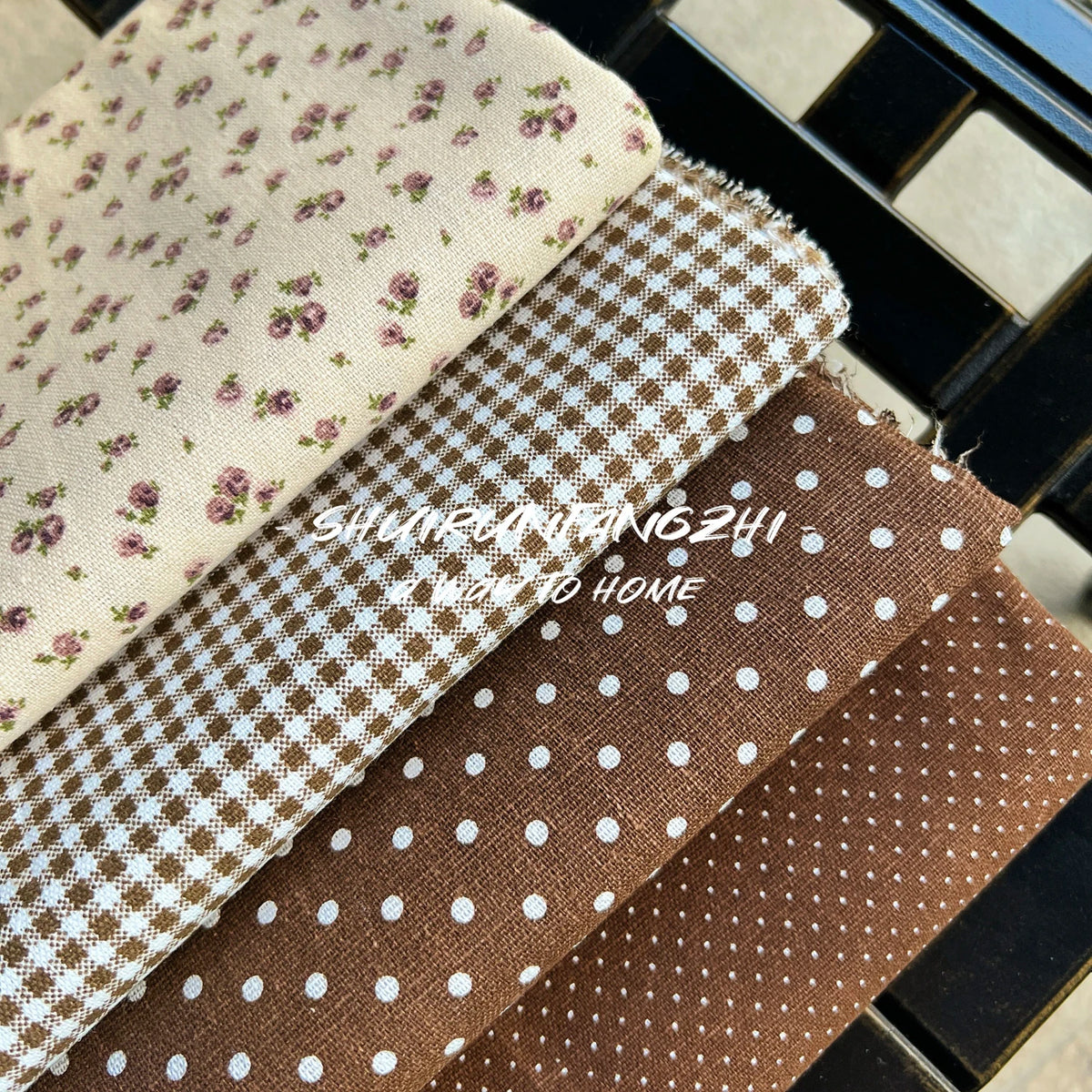 Tela Floral de algodón puro estampado