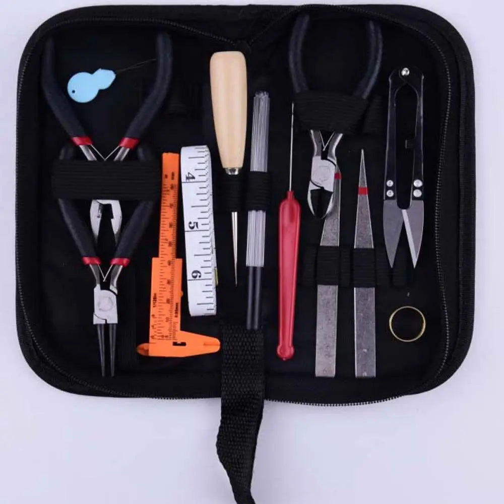 19 Uds. 1 Juego en estuche negro de  Kit de fabricación de joyas