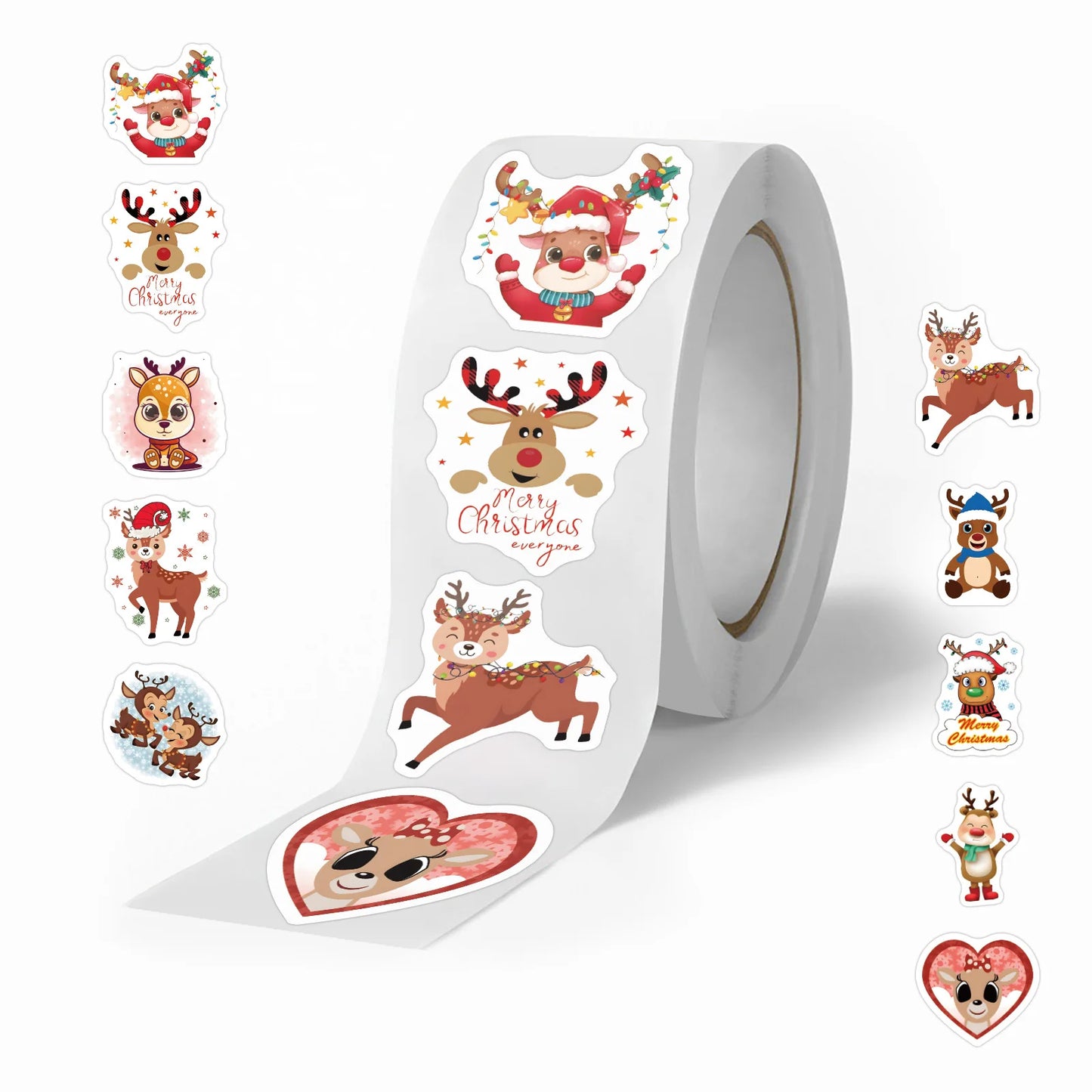 Adhesivos navideños de para sellar sobres, etiquetas de Feliz Navidad, decoración de regalos, 100-500 piezas