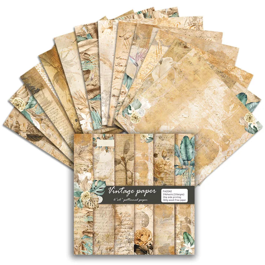 12 hojas de papel para álbum de recortes de 15x15cm