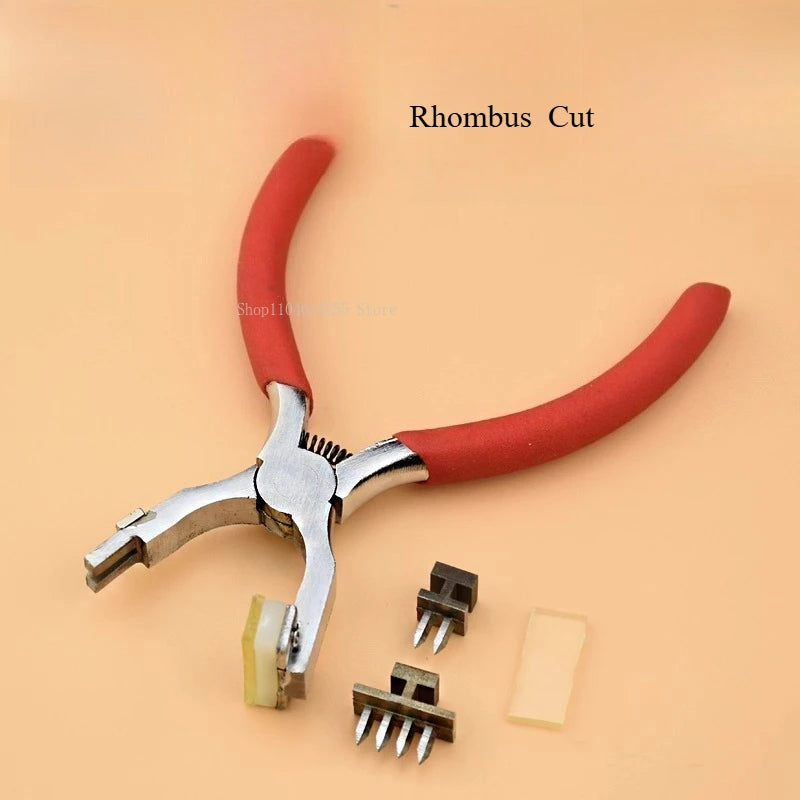 Cortador rómbico silencioso de acero blanco de 4mm/alicates de corte plano inclinado para cuero