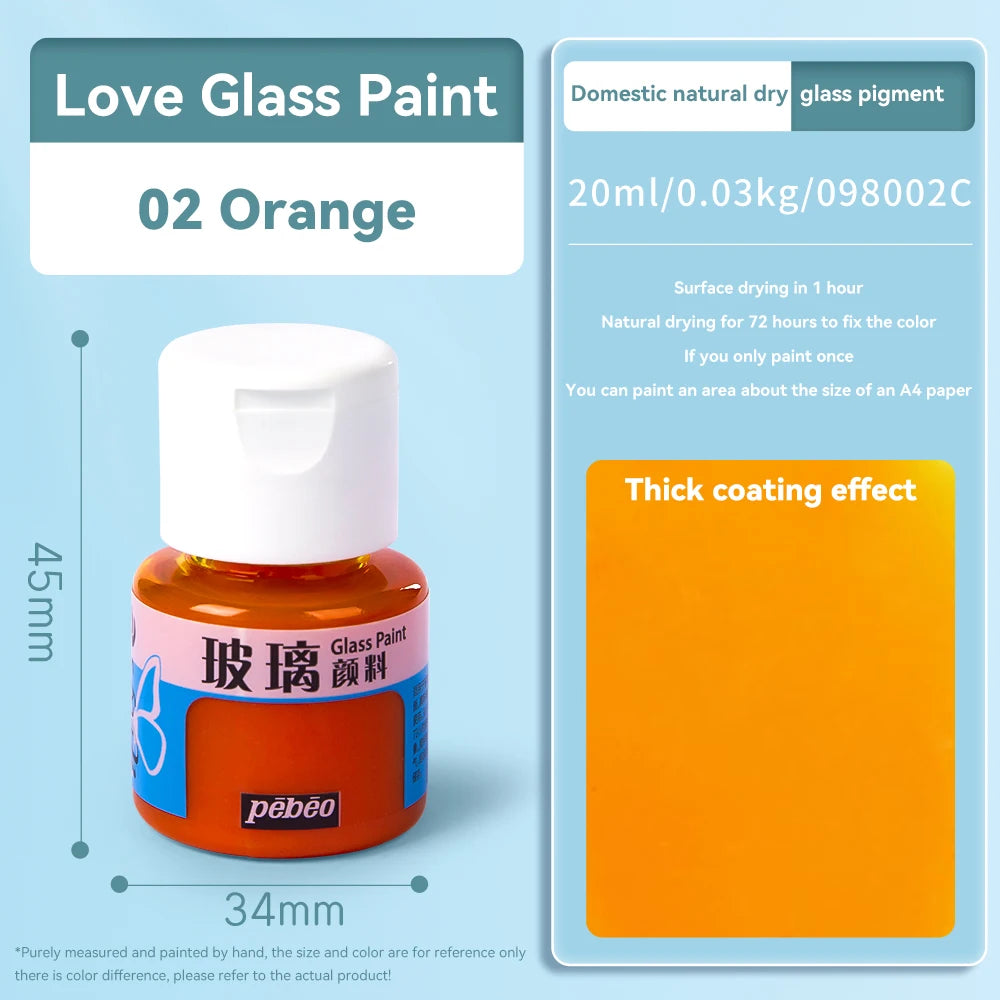Pinturas acrílicas, pigmentos de vidrio impermeables de ricos colores, tubo para suministros de pintura, 20ml