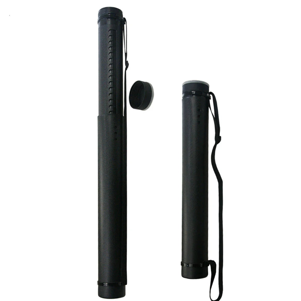 Carcaj  de 63cm-105cm, tubo de polietileno negro y gris, multifunción y ajustable