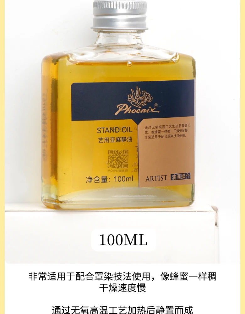 Medium de 100ml para pinturas al óleo, secado rápido, aceite de tóner, retoque de esmalte, barniz brillante