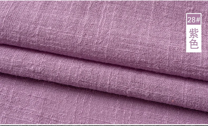 Tela de algodón de lino fino suave, orgánico de Color sólido