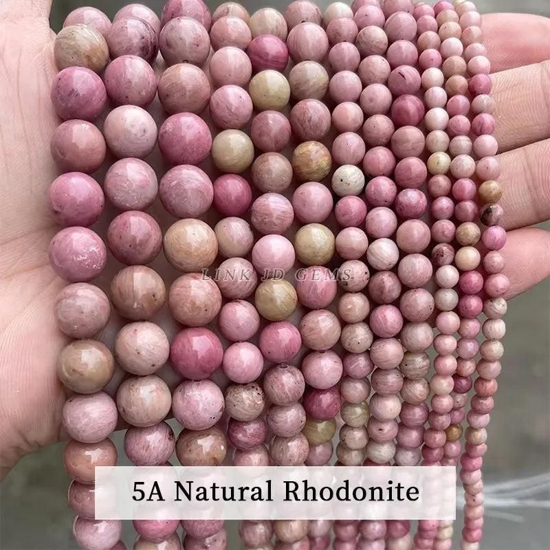 Mostacillas de piedra natural, variedades, redondo de 4, 6, 8, 10 y 12mm