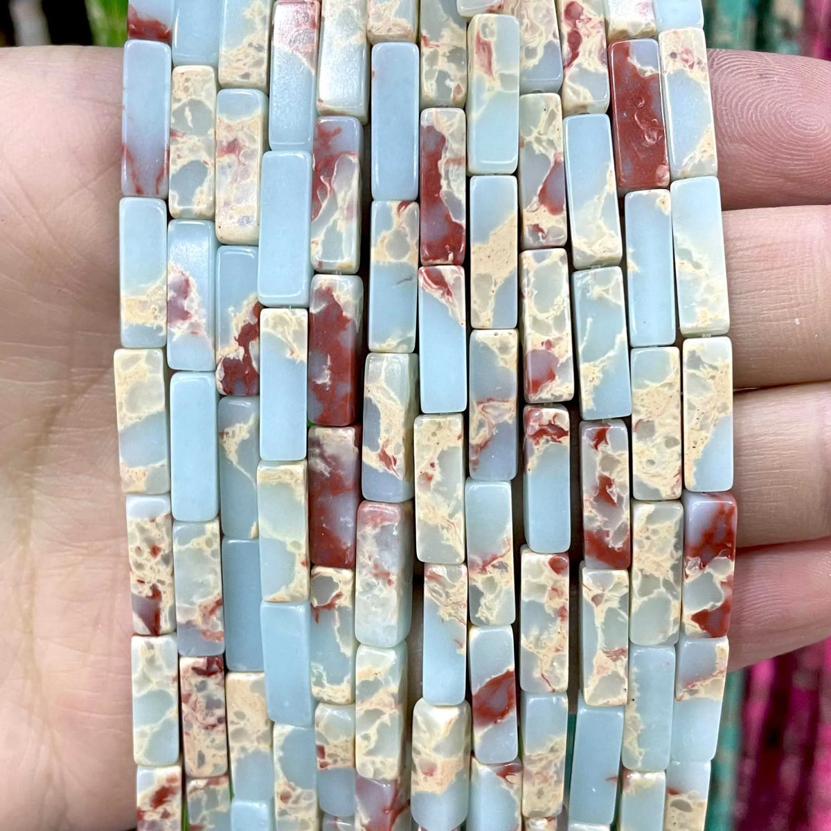 4*13MM piedra Natural cuadrada Aventurina Ojo de Tigre ágatas cristal Jades