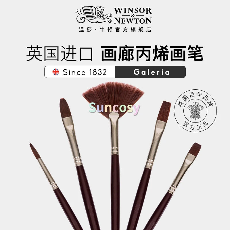 Winsor & Newton Juego de pinceles de pintura acrílica profesional