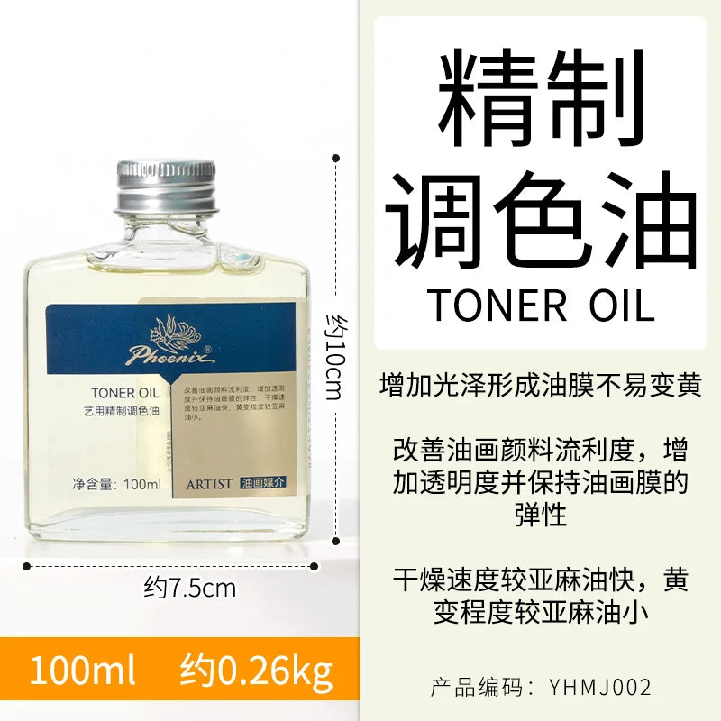 Medium de 100ml para pinturas al óleo, secado rápido, aceite de tóner, retoque de esmalte, barniz brillante