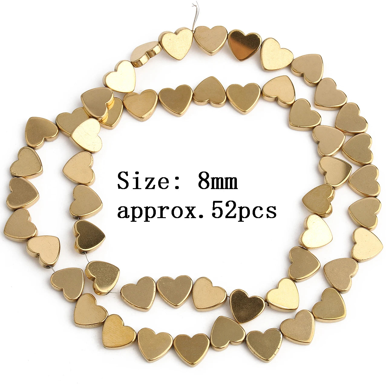 Mostacillas de hematita chapadas en oro Natural para fabricación de joyería