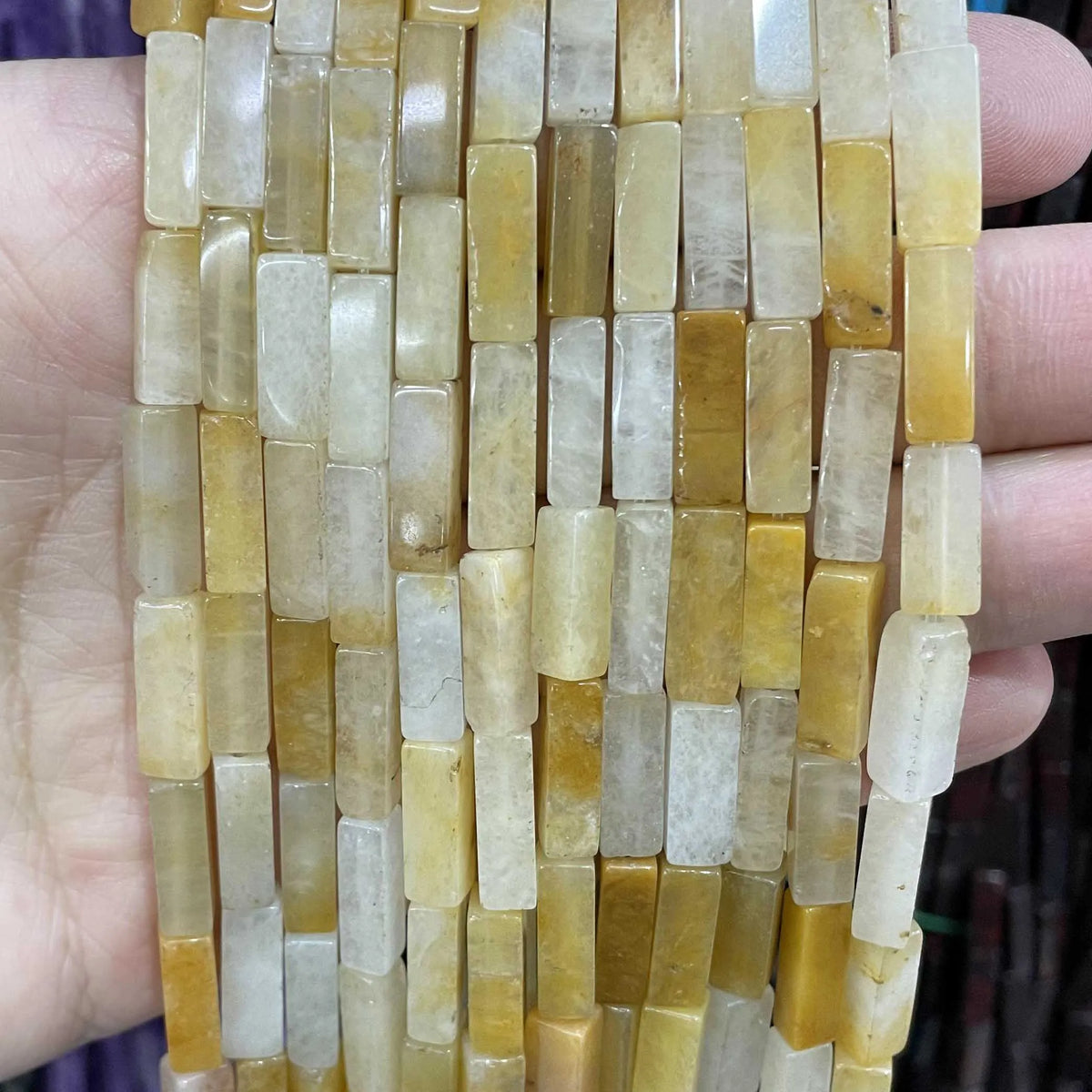 4*13MM piedra Natural cuadrada Aventurina Ojo de Tigre ágatas cristal Jades