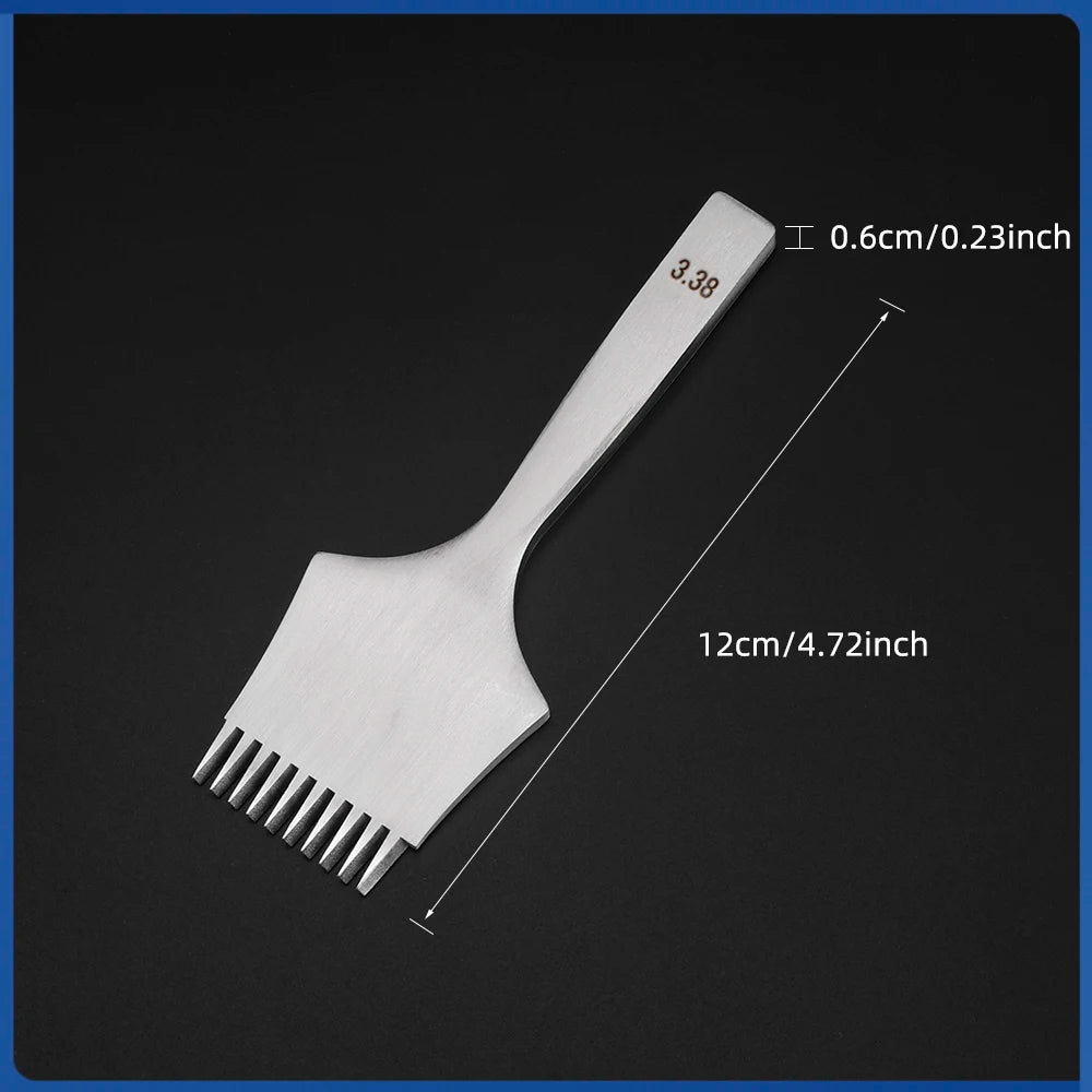 Juego de herramientas de perforación de cuero , troquel de corte de agujeros de cuero duradero, cincel de acero profesional