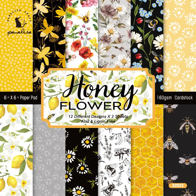 12 hojas de papel para álbum de recortes de 15x15cm