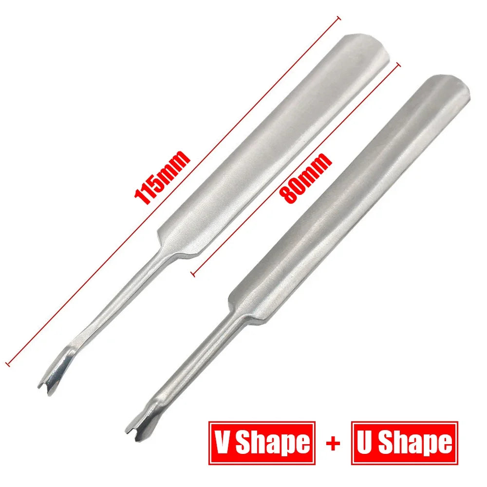 Herramienta de perforación ranuradora/ biseladora S/L, Kit de herramientas de costura de cuero en forma de U + V