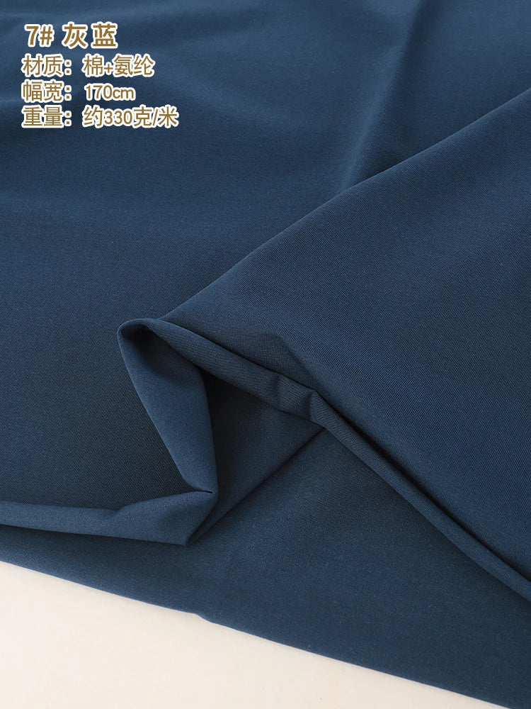 170x50cm 95% algodón 5% LICRA tejido de Jersey hacer ropa deportiva de primavera y verano, tela de alta elasticidad 330 g/m