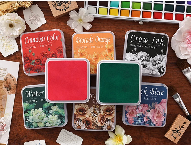 Almohadilla de tinta neutra de algodón ecológico, 16 colores, 1 ud.