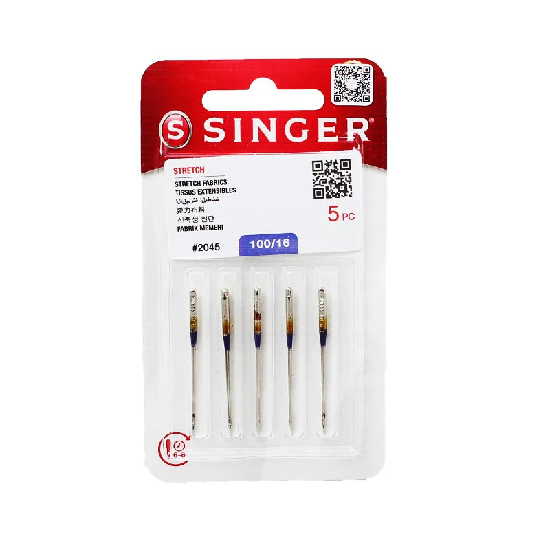 Agujas de coser #2045, accesorios de costura para el hogar, máquina de coser SINGER JANOME Brother, 5 unids/lote por paquete