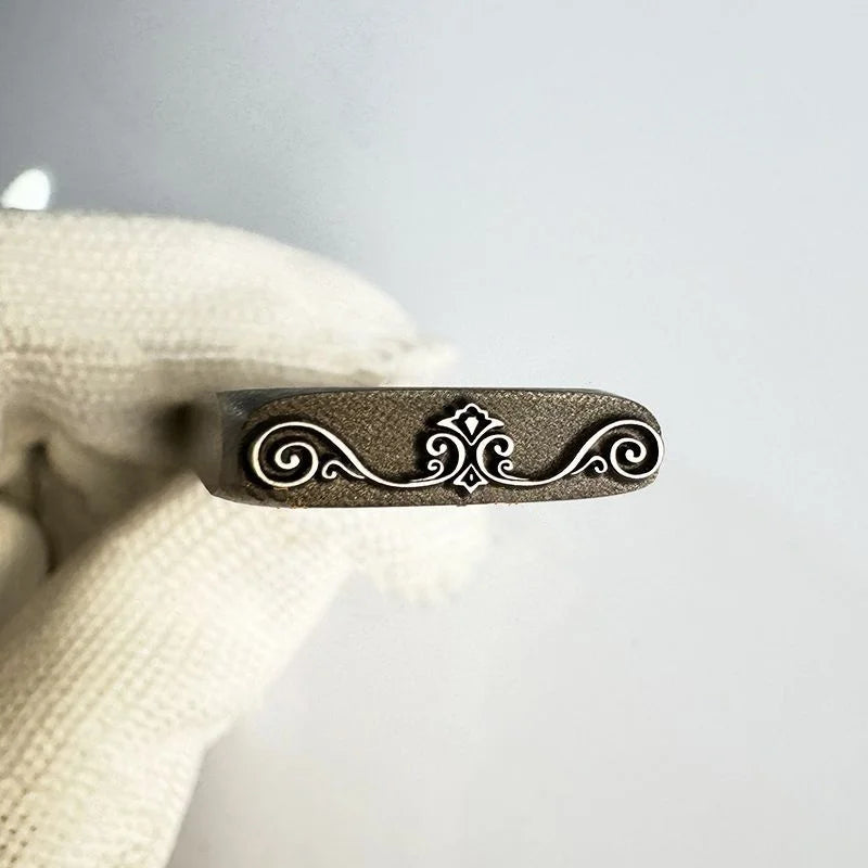Sellos de joyería con patrón, de acero, troqueles de grabado para pulsera de oro y plata.