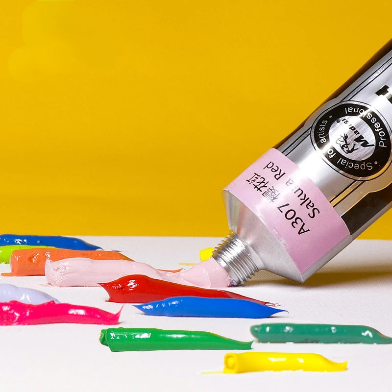 Pintura al óleo de un solo tubo de 170ML, pintura opaca multicolor de alta cobertura, pintura profesional, boceto, pigmento de secado rápido