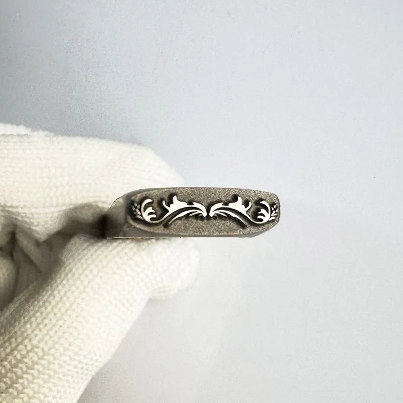 Sellos de joyería con patrón, de acero, troqueles de grabado para pulsera de oro y plata.