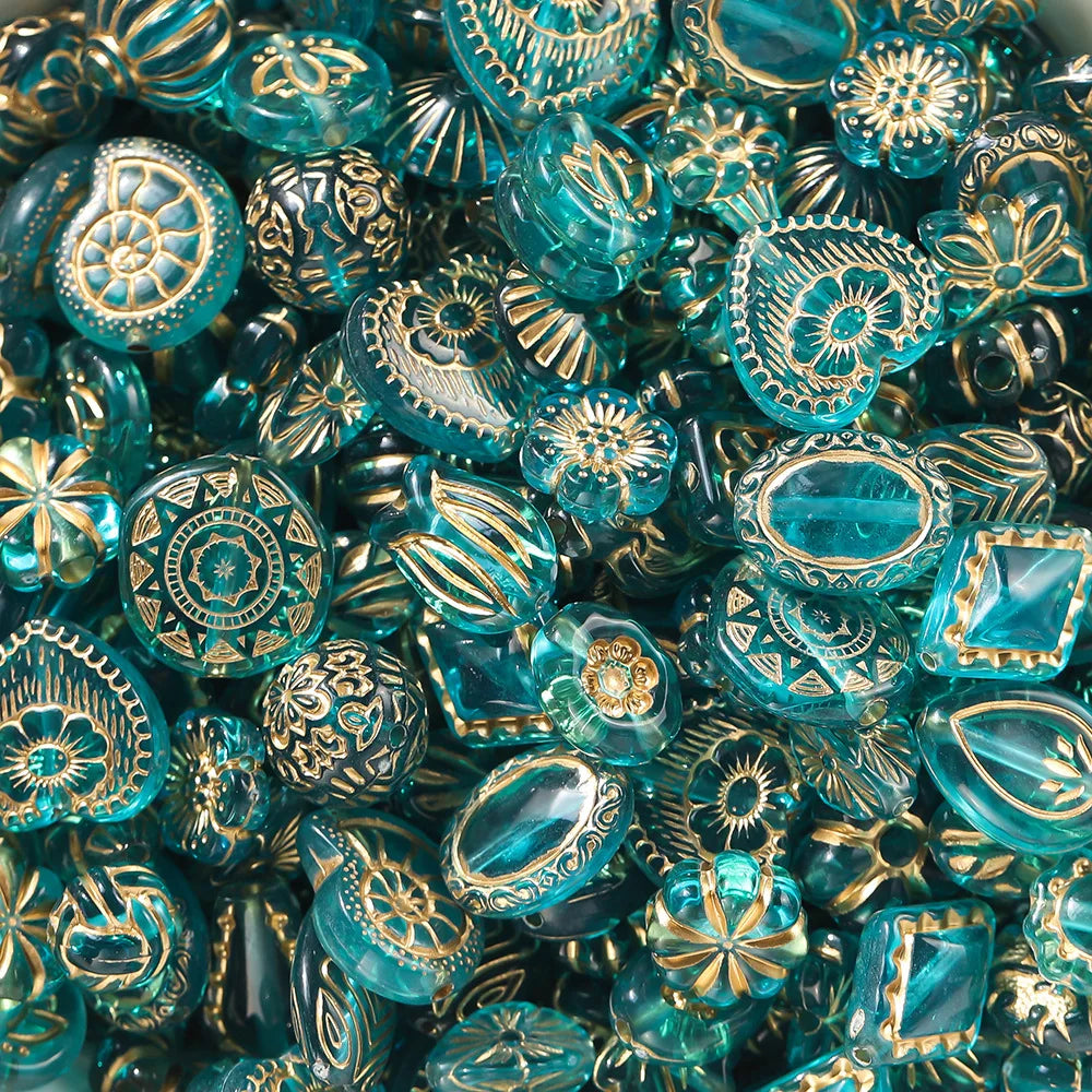 40 g/lote de mostacillas clásicas mixtas, acrílicas para joyería