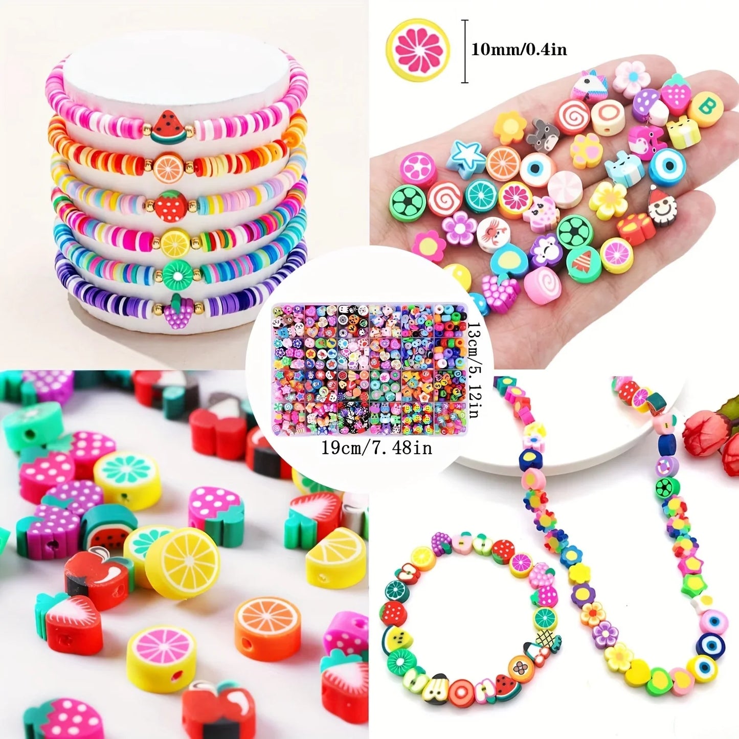 Kit de pulsera, juego de mostacillas, bandas de goma, Kit de fabricación de pulseras para pequeños artesanos