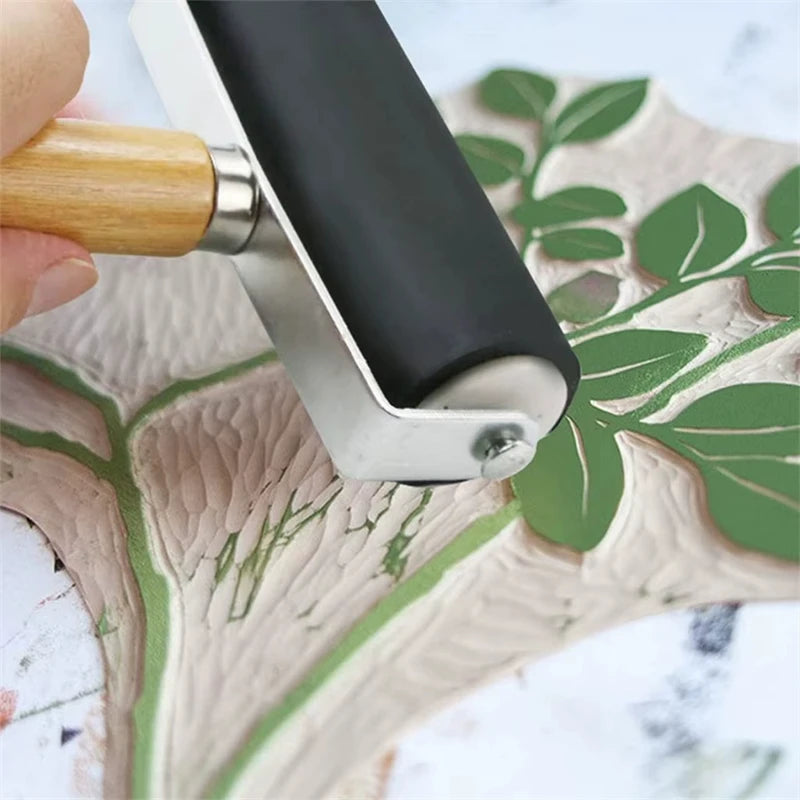 3 unids/set 3,5/6/10cm rodillo de goma profesional herramienta de impresión de tinta