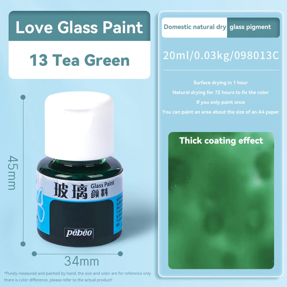 Pinturas acrílicas, pigmentos de vidrio impermeables de ricos colores, tubo para suministros de pintura, 20ml
